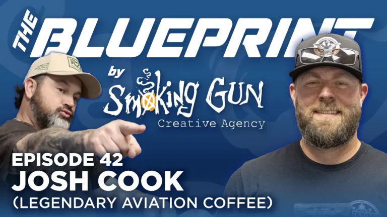 Podcast thumbnail for The Blueprint, including host Brandon Adams and guest Josh Cook