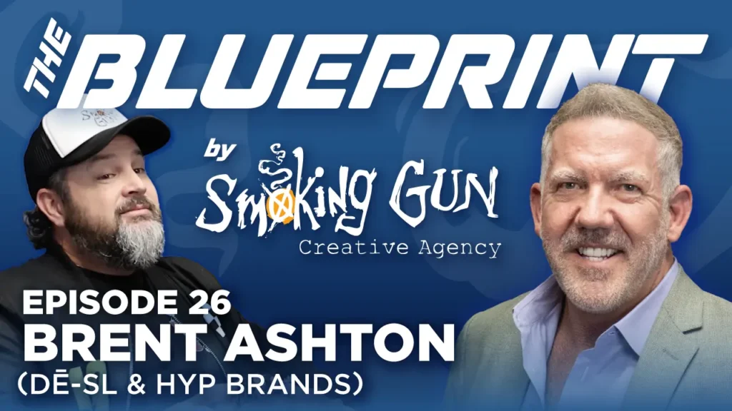 Podcast thumbnail for The Blueprint, including host Brandon Adams and guest Brent Ashton