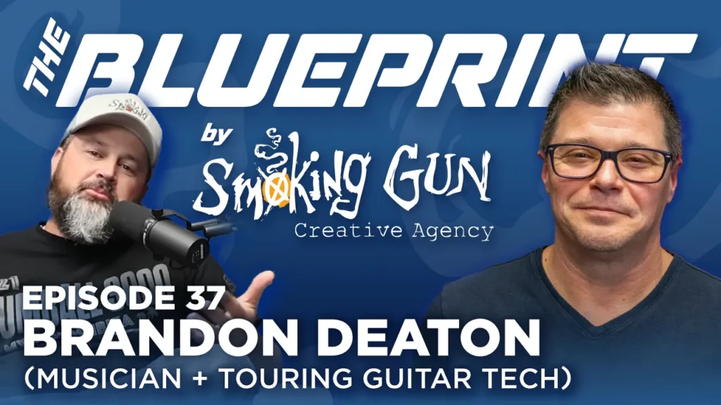 Podcast thumbnail for The Blueprint, including host Brandon Adams and guest Brandon Deaton