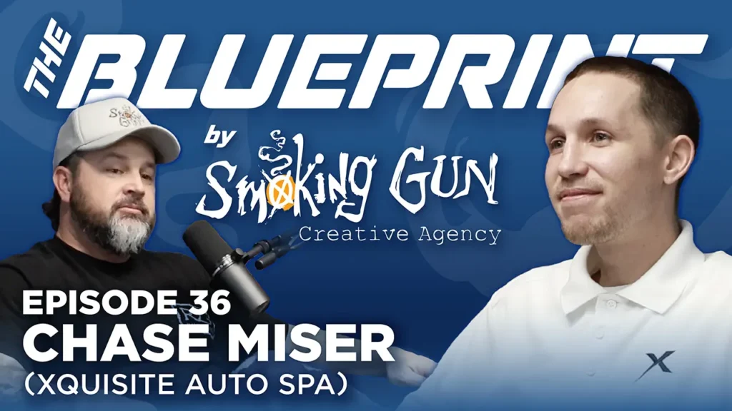 Podcast thumbnail for The Blueprint, including host Brandon Adams and guest Chase Miser