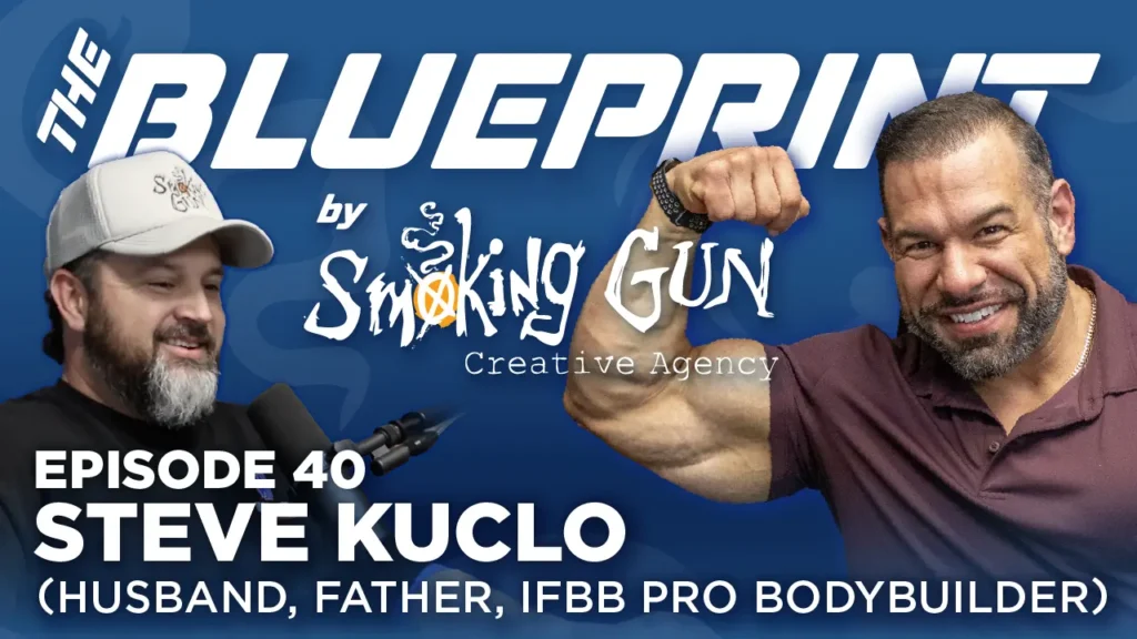 Podcast thumbnail for The Blueprint, including host Brandon Adams and guest Steve Kuclo