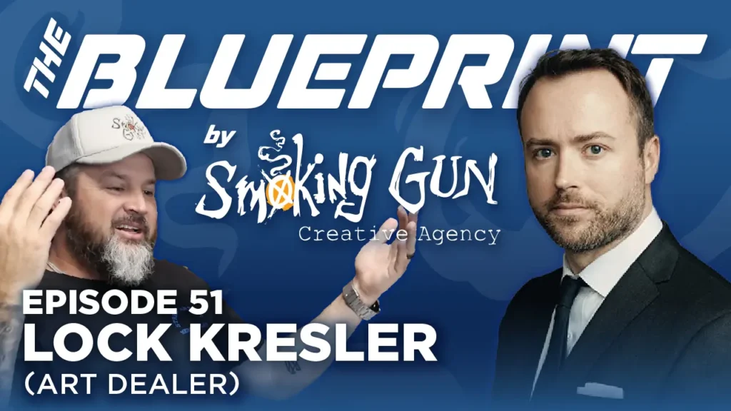 Podcast thumbnail for The Blueprint, including host Brandon Adams and guest Lock Kresler