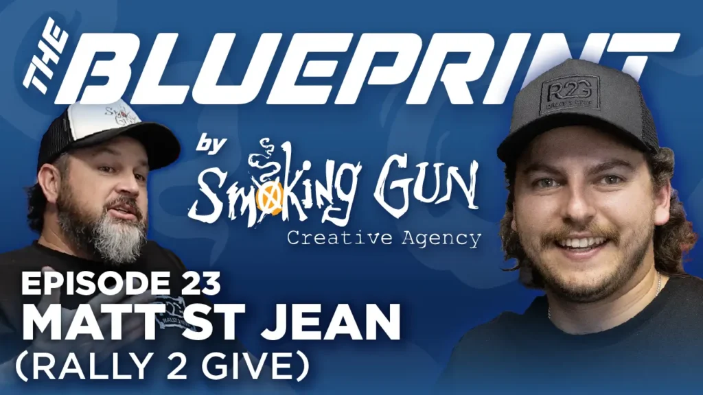 Podcast thumbnail for The Blueprint, including host Brandon Adams and guest Matt St Jean