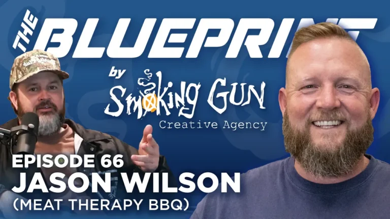 Thumbnail for the Blueprint podcast featuring host Brandon Adams and guest Jason Wilson from Meat Therapy BBQ